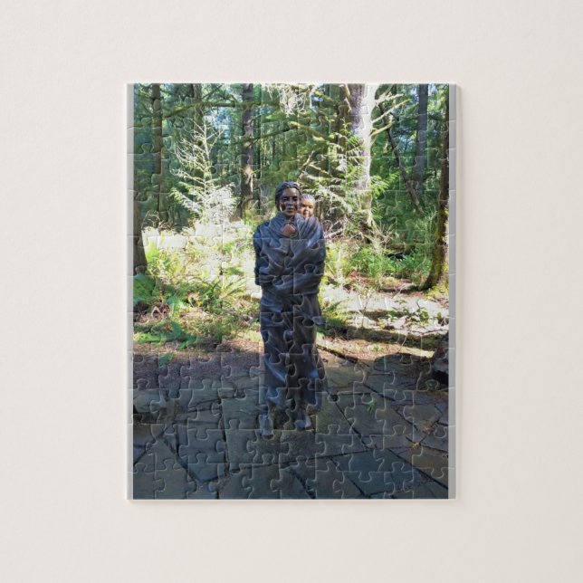 Puzzle Statue Sacagawea, Fort Clatsop, Astoria, Oregon (Vertical)