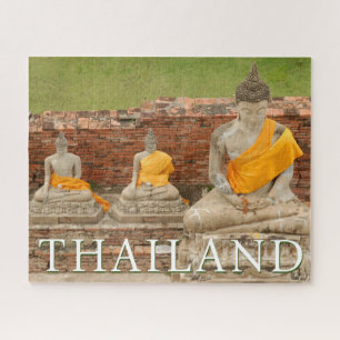 Puzzle Statues des Bouddhas assis Ayutthaya, Thaïlande