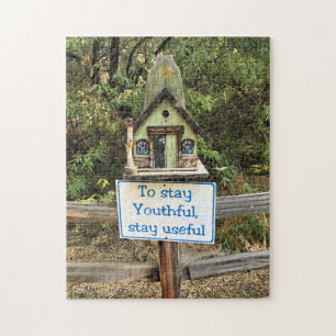 Puzzle Stay Youthful, Stay Useful, Funny Sign