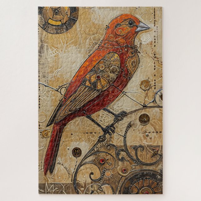 Puzzle Steampunk Bird Art Difficulté (Vertical)