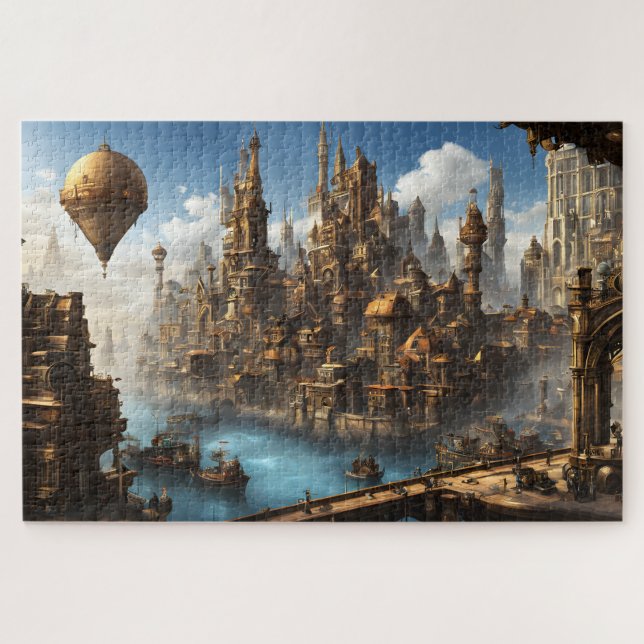 Puzzle Steampunk City avec ballon (Horizontal)