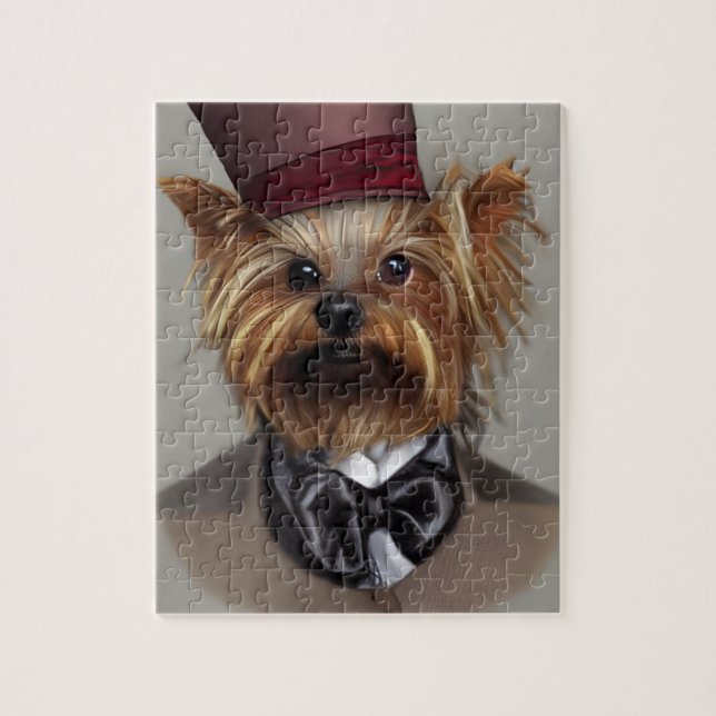 Puzzle Steampunk Yorkie Jigsaw (Vertical)