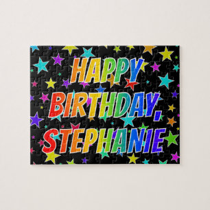 Puzzle "STEPHANIE" First Name, Fun "HAPPY BIRTHDAY"