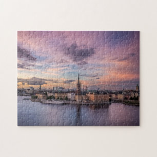Puzzle Stockholm Suède Ville Sunset Nord Scandinave