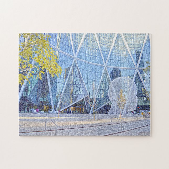 Puzzle Street Sculpture Calgary. (Horizontal)