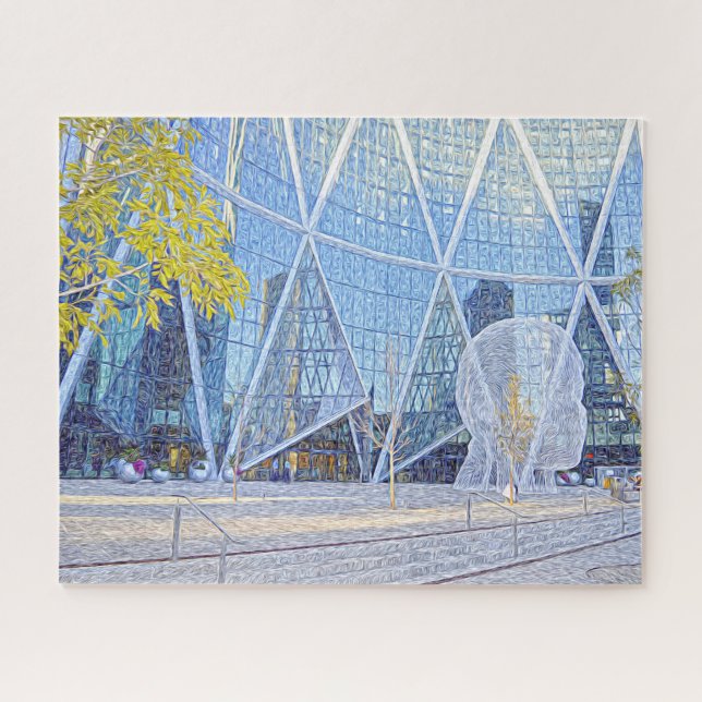 Puzzle Street Sculpture Calgary. (Horizontal)