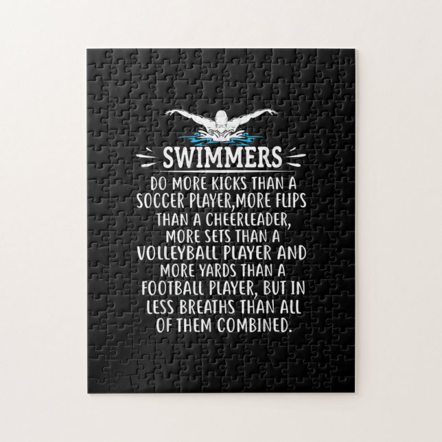 Puzzle Strong Swim Swimming Toxits For Men Women (Vertical)