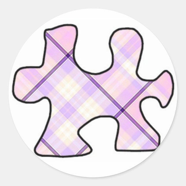 Puzzle-Stück-Aufkleber Runder Aufkleber (Vorderseite)