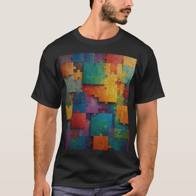 Puzzle Stücke der Wissenschaft T-Shirt (Vorderseite)