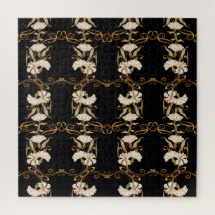Puzzle Style Art Nouveau : Vintage or-noir.
