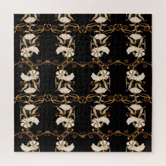 Puzzle Style Art Nouveau : Vintage or-noir.