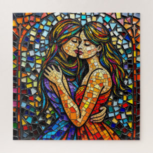 Puzzle Style Carrelage Mosaïque Art Art Romantique Embras