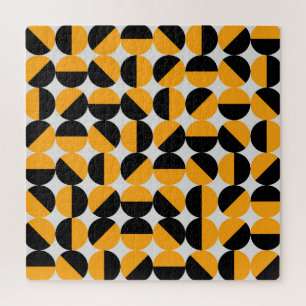 Puzzle Style seventies, demi-cercles géométriques.