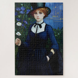 Puzzle Style vintage Joli sombre Academy Portrait fille