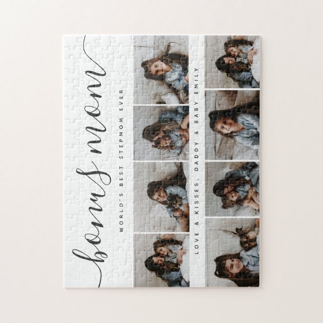 Puzzle Stylish Photo Collage Stepmaman Love Fun Mothers D (Vertical)
