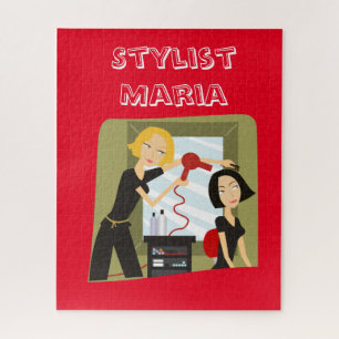 Puzzle Styliste de salons de beauté rouge casse-têtes