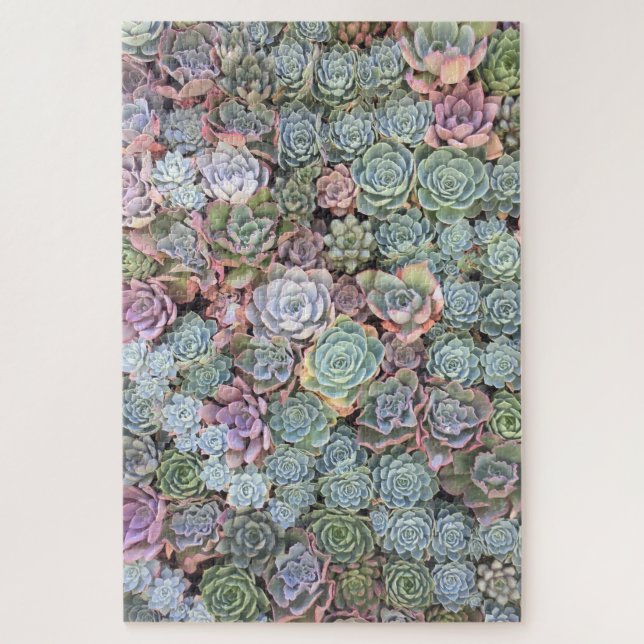 Puzzle succulent en pastel de jardin (Vertical)