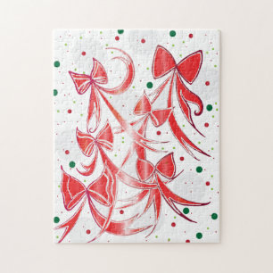 Puzzle Sucre de canne de Noël Whimsical arcs motif