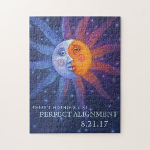 Puzzle Sun et alignement parfait d'éclipse de lune