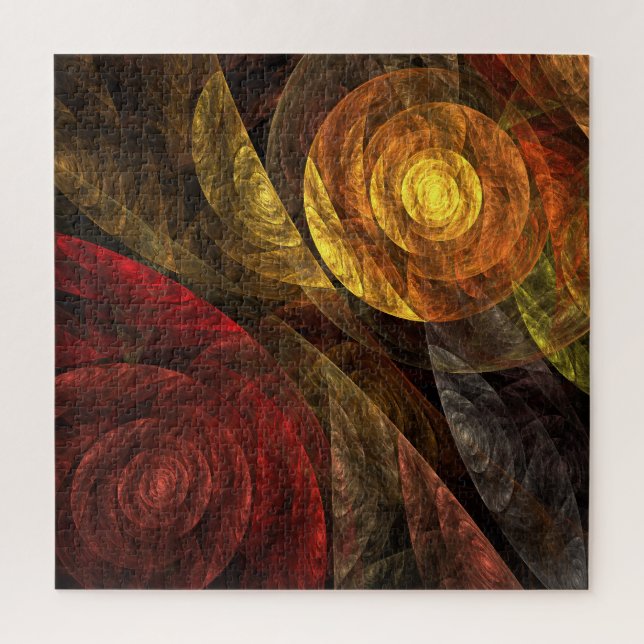 Puzzle Sun Flower Floral Moderne Art Motif Abstrait (Vertical)