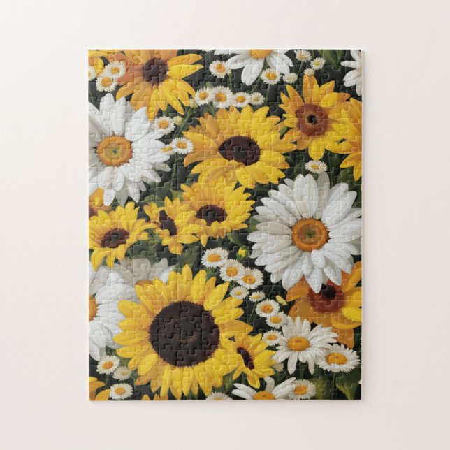 Puzzle Sunflower et Daisy #050 - (Vertical)