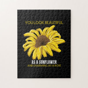 Puzzle Sunflower You Look Beautiful As A Sunflower