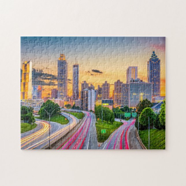 Puzzle Sunrise Cityscape Building Atlanta Georgia Travel (Horizontal)