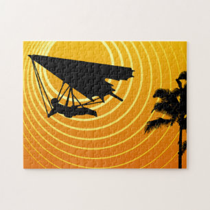 Puzzle sunscene hang gliding