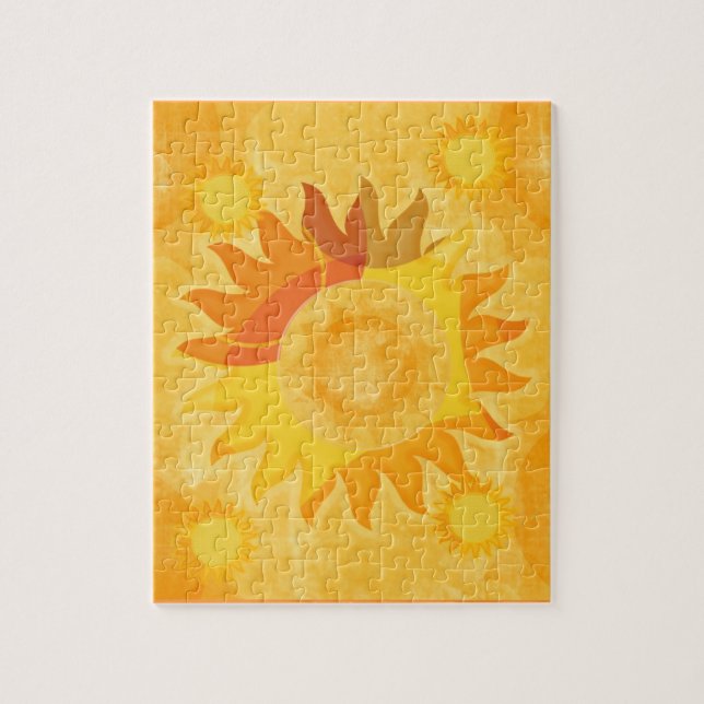 Puzzle Sunshine Sun Sunburst (Vertical)