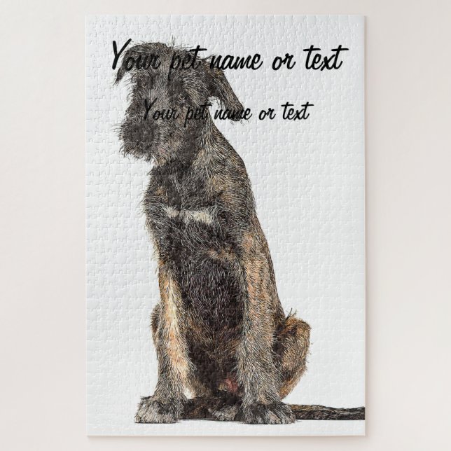 Puzzle Super Cool Irlandais Wolfhound Dog (Vertical)