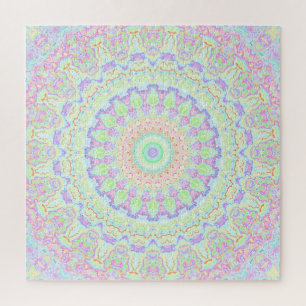 Puzzle Super Funky Boho Hippie arc-en-ciel Abstrait Manda