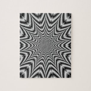 Puzzle Super Nova in Schwarz und Weiß