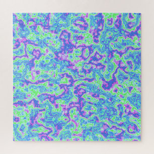 Puzzle Super Vibrant coloré Trippy Maximaliste Marbre
