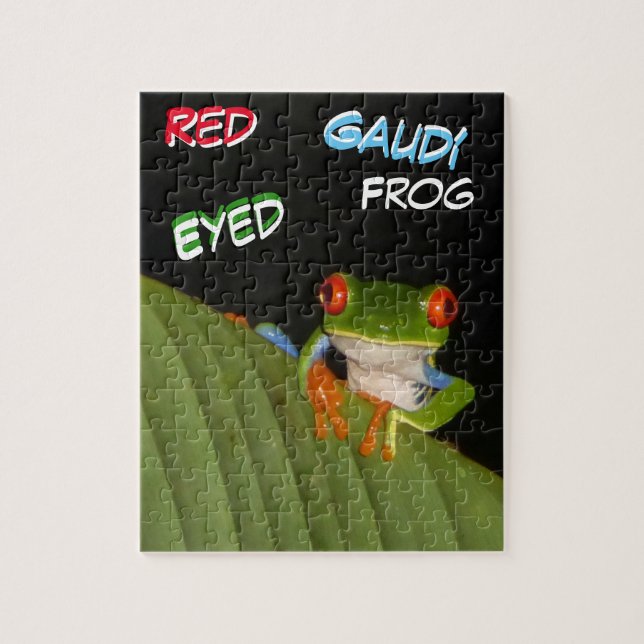 Puzzle sur la faune : Grenouille du Costa Rica (Vertical)