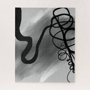 Puzzle Sur la grille : Abstrait noir et gris