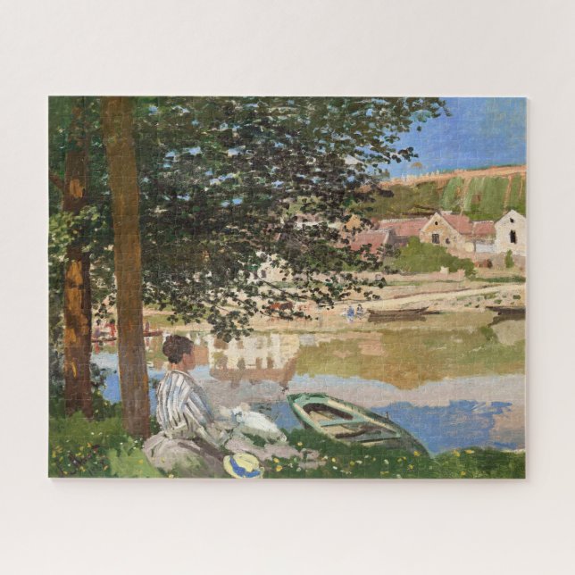 Puzzle Sur la rive de la Seine par Monet (Horizontal)