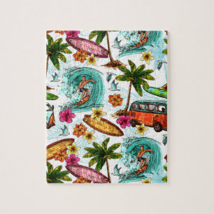 Puzzle surf cool motif de plage