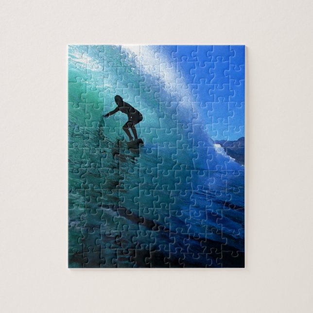 Puzzle Surf dans le tube vert paradis Afrique du Sud (Vertical)