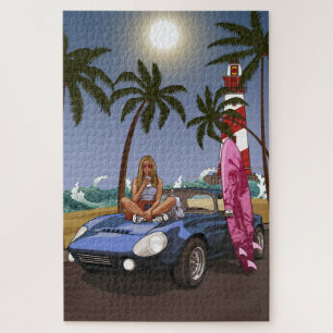 Puzzle Surfeuse tropicale