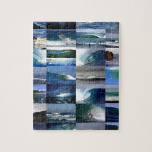Puzzle Surfing ocean waves montage