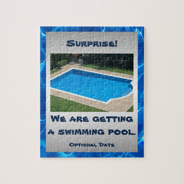 Puzzle Surprise personnalisée de piscine (Vertical)