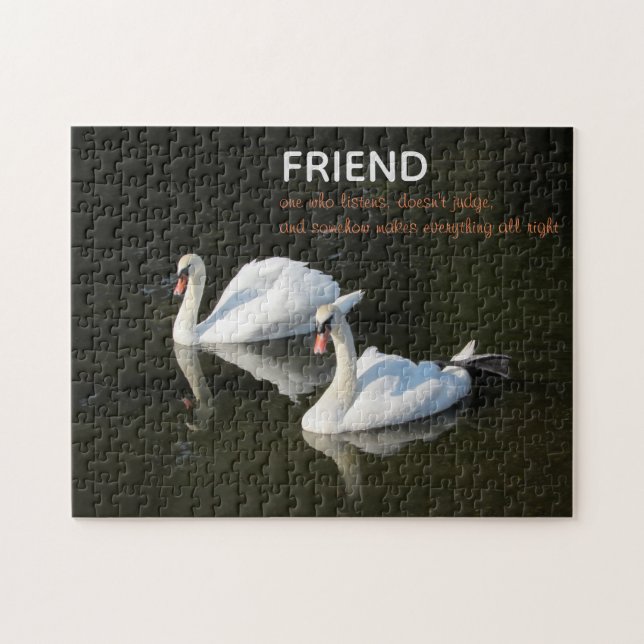Puzzle Swans "Friend Cote" (Horizontal)