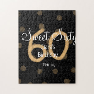 Puzzle Sweet Soixante ajouter nom date anniversaire Polka