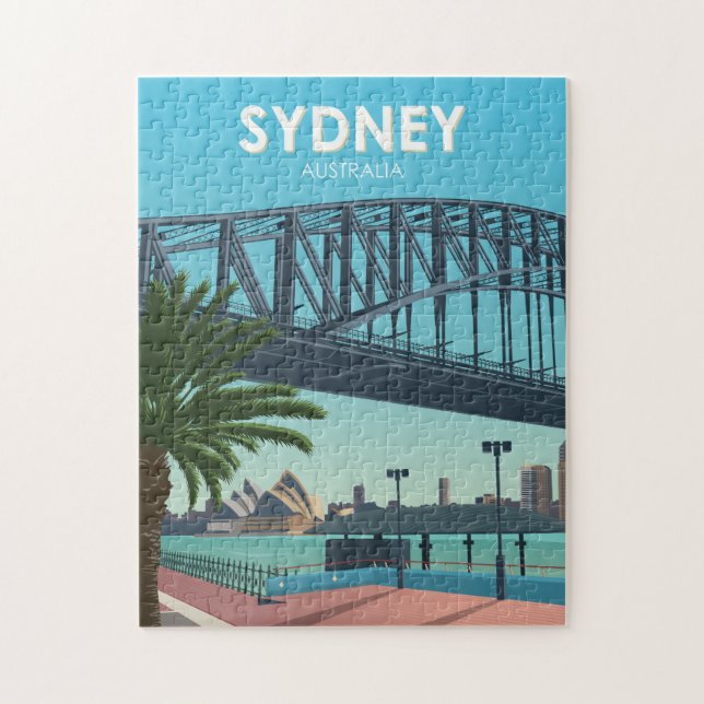 Puzzle Sydney Harbour Australie Vintage voyage (Vertical)