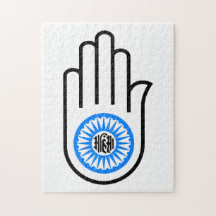 Puzzle Symbole Ahimsa hindou bouddhiste jainiste jaïnisme