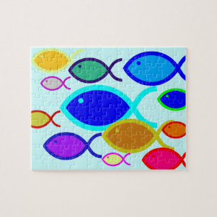Puzzle Symbole chrétien de poissons - FORT !