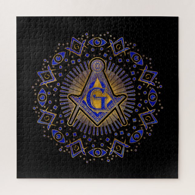 Puzzle Symbole de la franc-maçonnerie Carré et camionnett (Vertical)