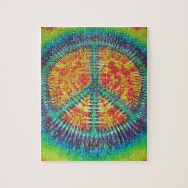 Puzzle SYMBOLE DE LA PAIX Tie Dye (Vertical)