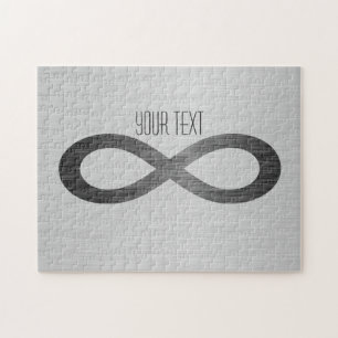 Puzzle Symbole d'infini sur la texture métallique de Faux