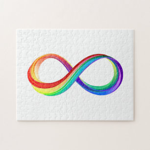 Puzzle Symbole d'infinité arc-en-ciel stratifié